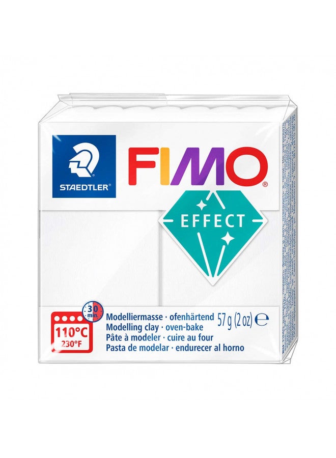 Staedtler FIMO Effects Polymer Clay - -Oven Bake Clay for Jewelry, Sculpting, Translucent White 8020-014 - Image 1
