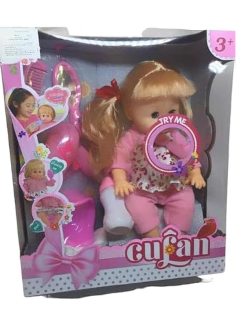 child toy Pony Baby Doll Toy For Girls (Multi-Colored) Is A Suitable Gift For Children That Enables Them To Learn How To Change Clothes, Use The Toilet, And Make-Up (The Shape Of The Doll’S Clothes May Vary)  - Image 3
