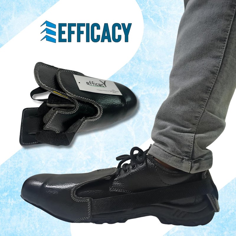 EFFICACY Universal FRP Composite Safety Shoe Toe Guard with Elastic Bend and Adjustable Strap | Industrial Leather Shoe Toe Cap guard Overshoes guard for Hot, Cold and Electric Work Protection – 5Pair - Image 3