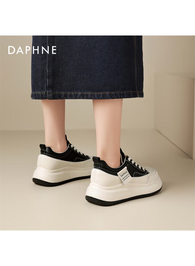 Daphne Casual Shoes For Women, Fashionable Versatile Sneakers, Thick-soled Heightening, Lightweight Comfortable Women's Shoes 4024101388 Black 35 - Image 4