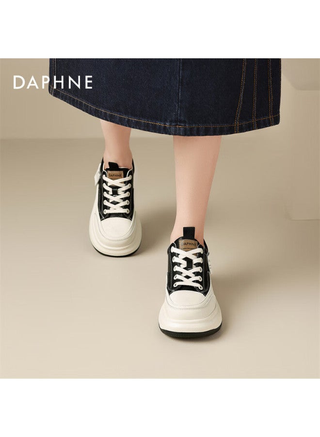 Daphne Casual Shoes For Women, Fashionable Versatile Sneakers, Thick-soled Heightening, Lightweight Comfortable Women's Shoes 4024101388 Black 35 - Image 3