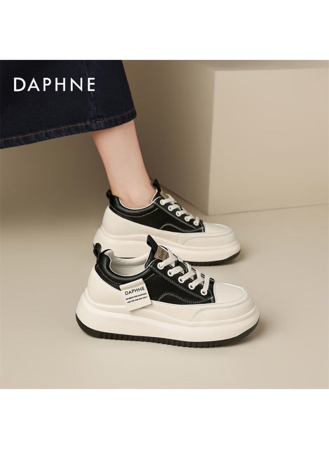Daphne Casual Shoes For Women, Fashionable Versatile Sneakers, Thick-soled Heightening, Lightweight Comfortable Women's Shoes 4024101388 Black 35 - Image 5
