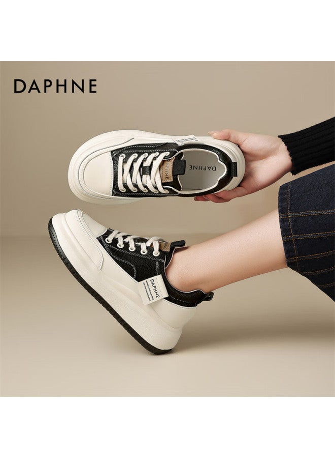 Daphne Casual Shoes For Women, Fashionable Versatile Sneakers, Thick-soled Heightening, Lightweight Comfortable Women's Shoes 4024101388 Black 35 - Image 2