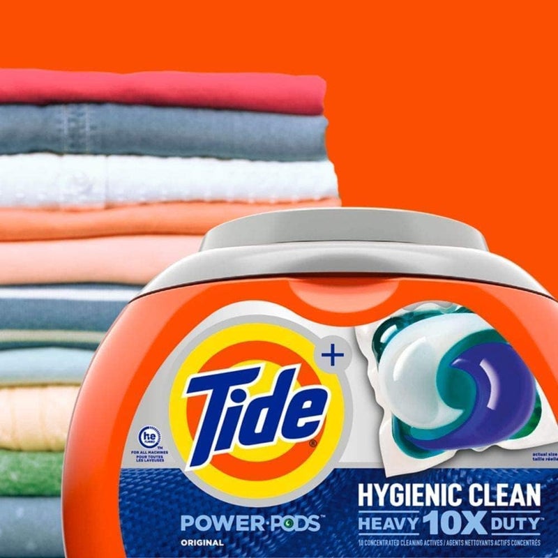 Tide Pods 76 pacs, Heavy Duty 10 X Power Pods, Hygienic Clean High efficiency (he) Laundry Detergent, 3.48kg/7.62 lb/122 oz - Image 4