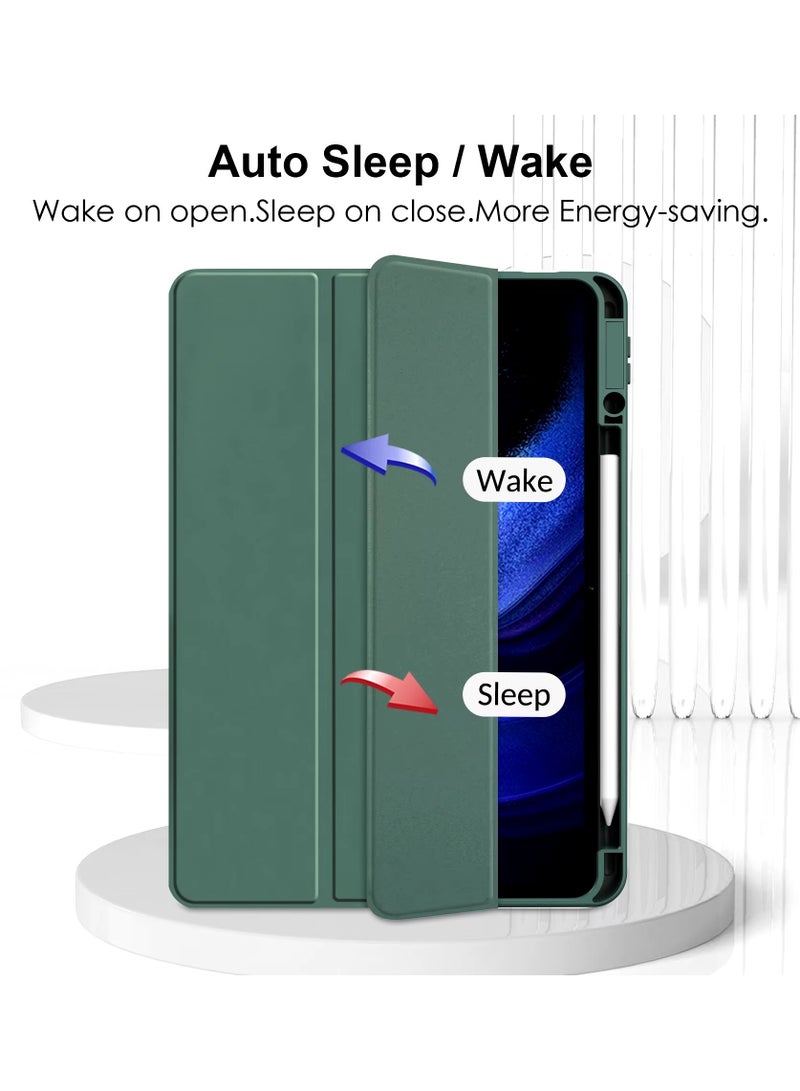Case For Xiaomi Pad 6/6 Pro 11 Inch Clear Shockproof Back Cover Built-in Pencil Holder Auto Sleep/Wake (Green) - Image 5