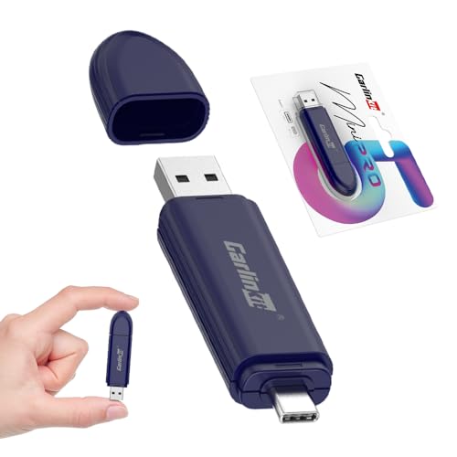 Carlinkit محول كارلين كيت ميني SE برو اللاسلكي لنظام أندرويد أوتو وكار بلاي، 2 في 1 ميني يحول من سلكي إلى لاسلكي، دنجلي للاتصال والتشغيل السريع مع USB-C/A، تأخير منخفض، محمول/iPhone iOS 10+ / أندرويد 11+ - Image 1