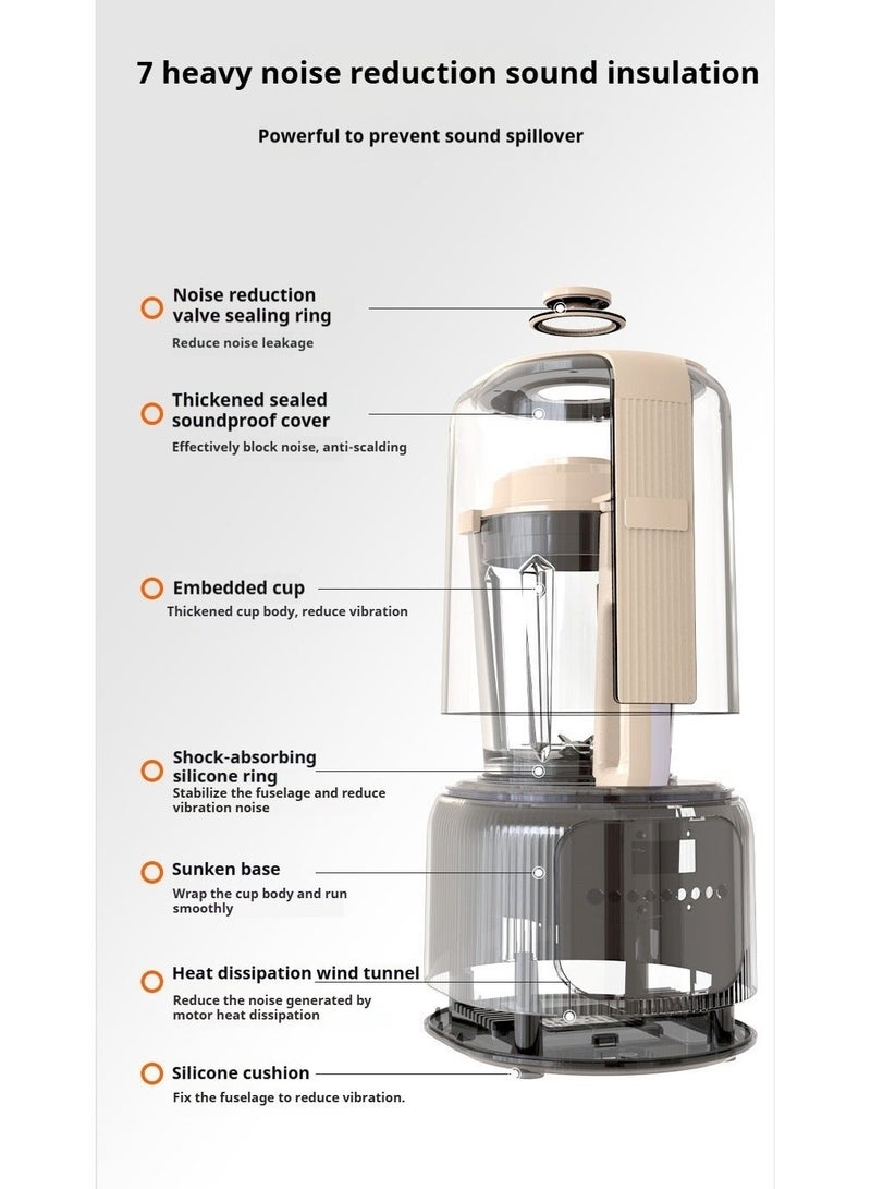 HOTOR Electric Juicer Blender Mixer High Speed Blender Blender Smoothie Maker Soy Milk Machine With Grinder Mill, Chopper Mill, Ice Crush Function 1.65L White - Image 3