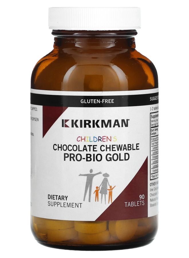 Kirkman Labs Children's Chewable Pro-Bio Gold Chocolate 90 Tablets