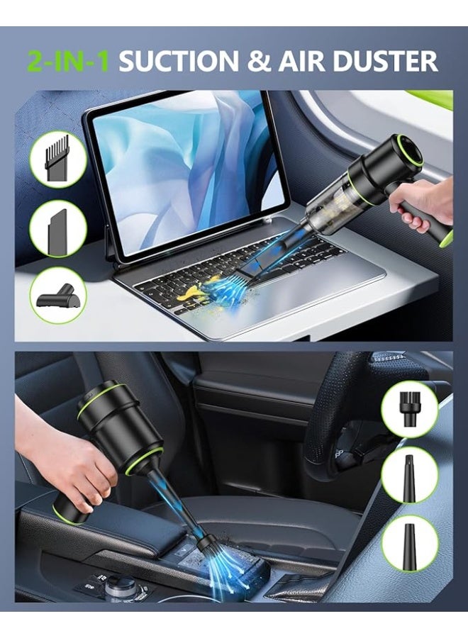مكنسة كهربائية لاسلكية محمولة 2 في 1 للشفط والنفخ مع إضاءة LED - Image 5