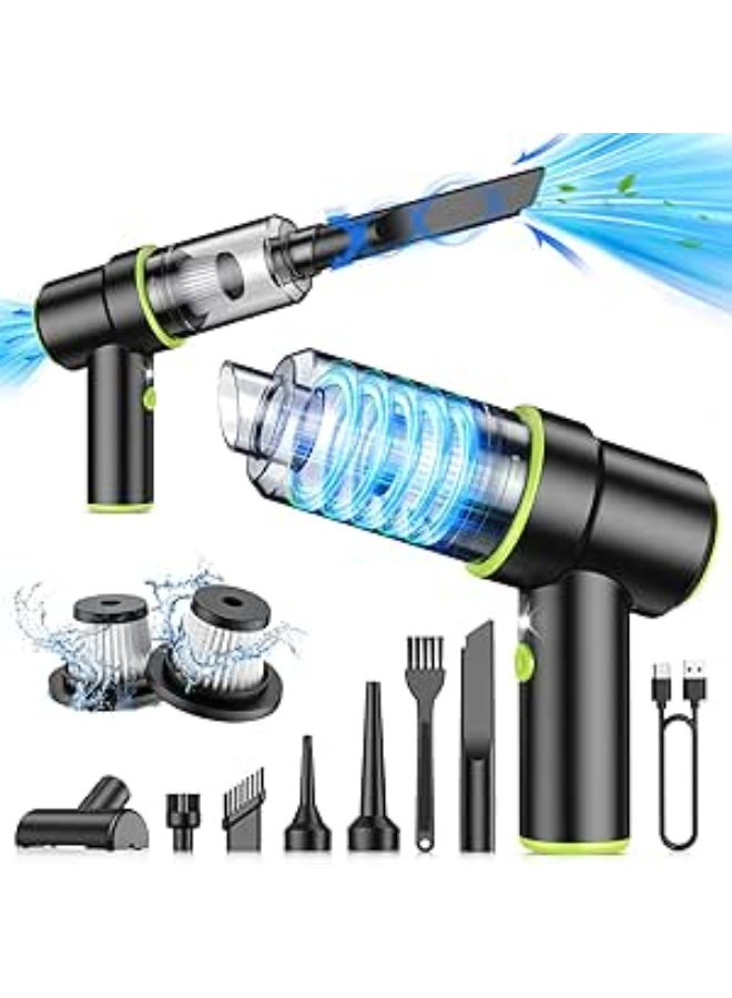 مكنسة كهربائية لاسلكية محمولة 2 في 1 للشفط والنفخ مع إضاءة LED - Image 1