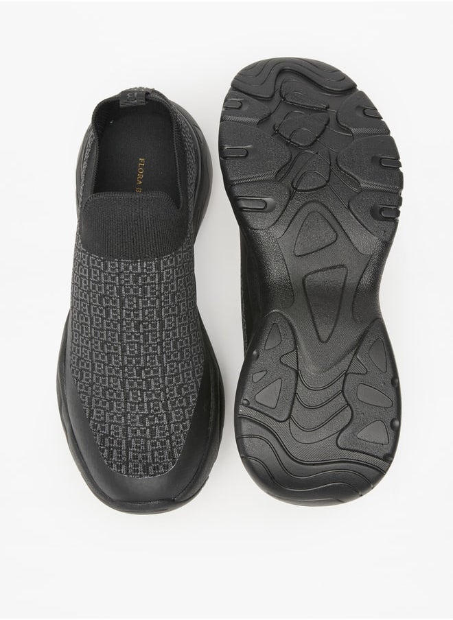 Flora Bella By Shoexpress Women's Textured Slip-On Low Ankle Sneakers  - Image 4