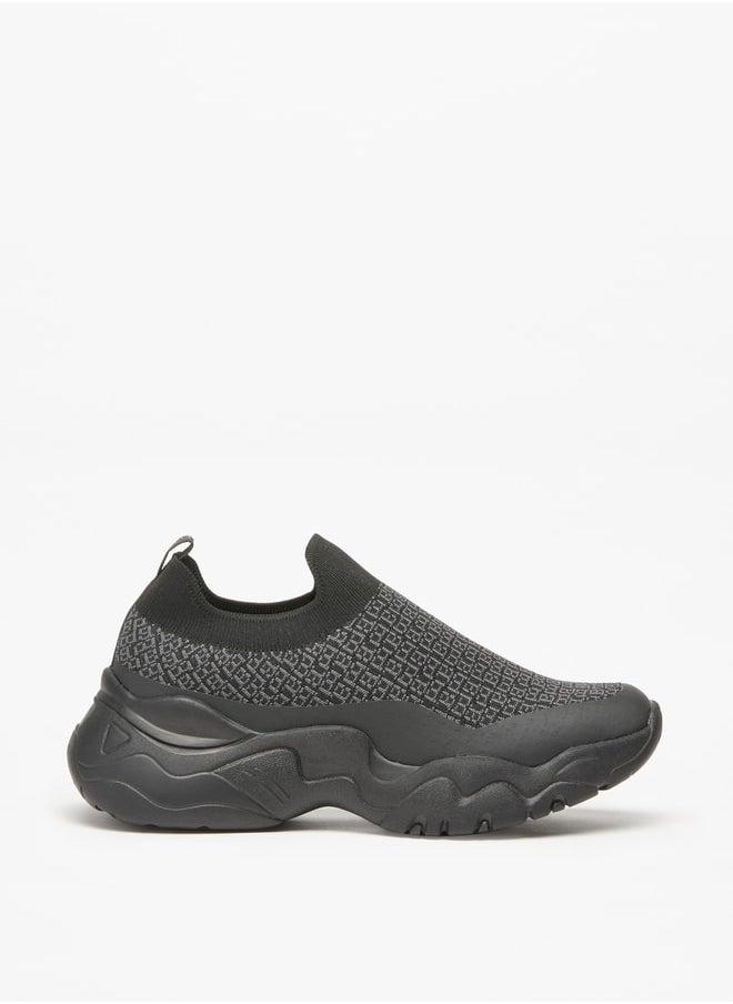 Flora Bella By Shoexpress Women's Textured Slip-On Low Ankle Sneakers  - Image 1