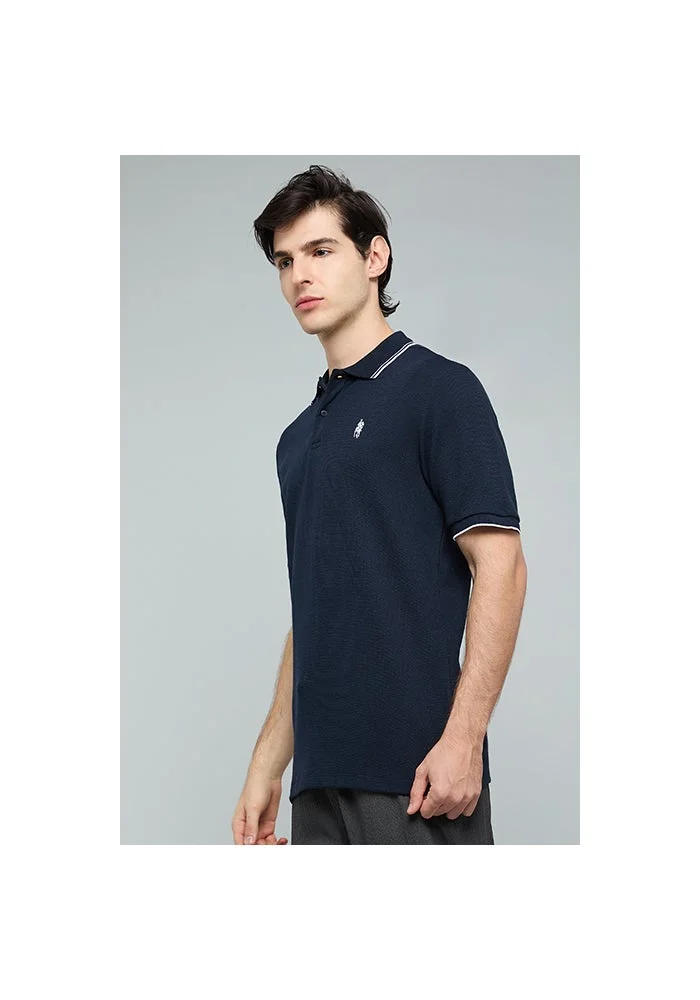 R&b Logo Detail Polo T-Shirt with Short Sleeves