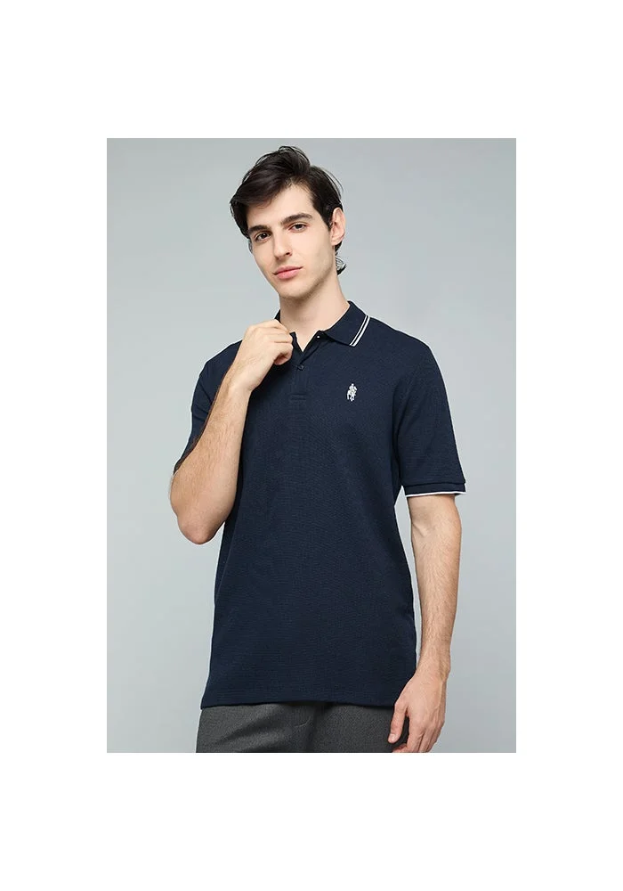 R&b Logo Detail Polo T-Shirt with Short Sleeves