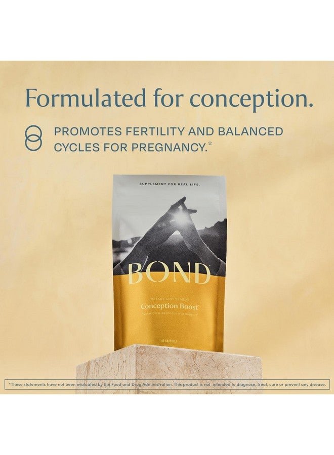 BOND Conception Boost - Fertility Supplements for Women for Ovulation, Egg Quality, and Fertility Support - Probiotics for Women, Prenatal Vitamins for Women - Folate, CoQ10, Choline - 30-Day Supply - Image 2