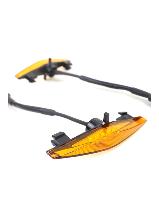 NIBEMINENT 4-Piece Smoked Amber Front Grille Lights Kit - Image 4