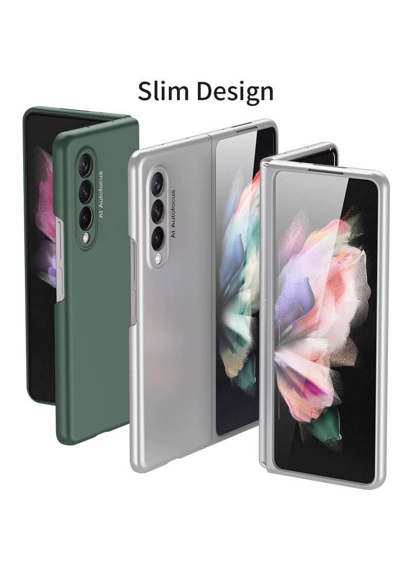 LEEKA Samsung Fold 3 Luxury Case Slim Flip Full Cover For Samsung Galaxy Z Fold 3 Case Anti-knock Plastic Matte Hard Cover For Samsung Galaxy Z Fold 3  - Image 2