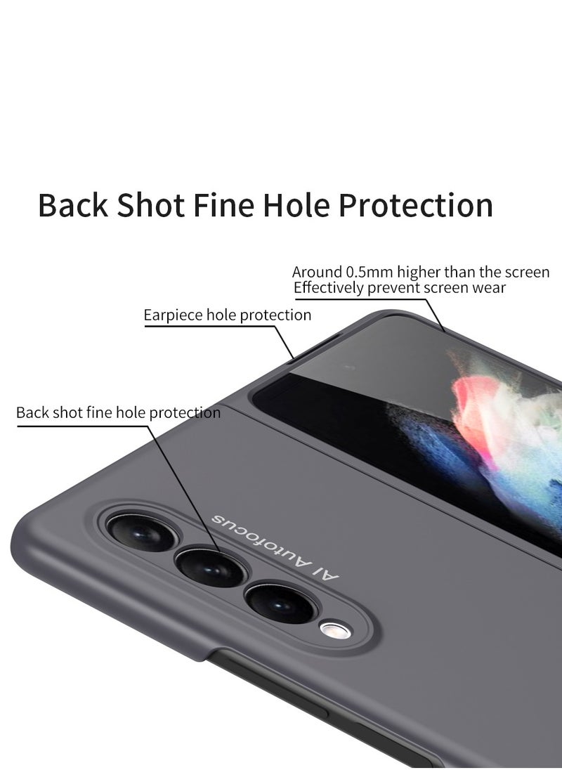 LEEKA Samsung Fold 3 Luxury Case Slim Flip Full Cover For Samsung Galaxy Z Fold 3 Case Anti-knock Plastic Matte Hard Cover For Samsung Galaxy Z Fold 3  - Image 5