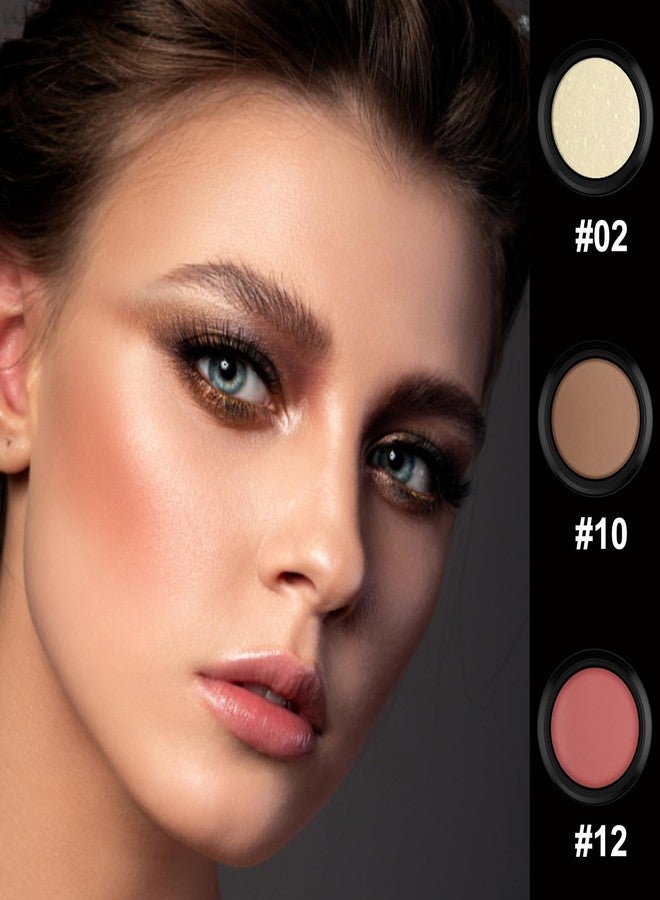 Hilareco PHOERA Foundation,3 PCS Contour Stick Makeup Kit,Shades with Highlighter Stick,Blush Stick and Bronzer Contour (104+Light-Medium Contour/Buff Beige+#02,#10,#12) - Image 4