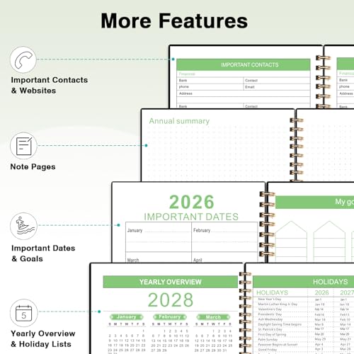 Dayvorax 2026-2028 Monthly Planner - 3 Year Monthly Calendar/Planner 2026-2028, 5.9" x 8.5", 36 Month Calendar Planner, Planners with Twin-Wire Binding, Lined Notes Pages - Image 4