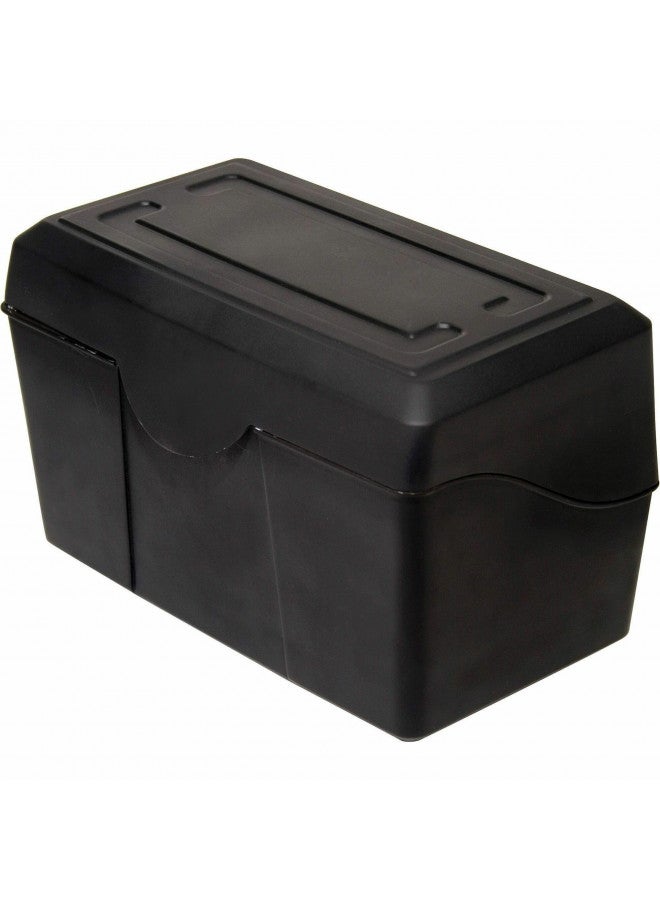 Advantus Innovative Storage Designs Plastic Card File, 4" x 6", 300-Card Capacity, Black - Image 2