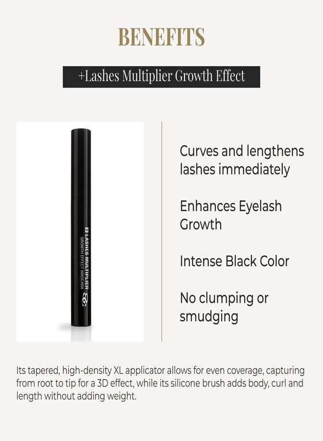 SALERM - Mascara - +Lashes Multiplier - 9 ml - Curls and Lengthens Lashes - No Clumping - Enhances Lash Growth - Intense Black Color - Image 3