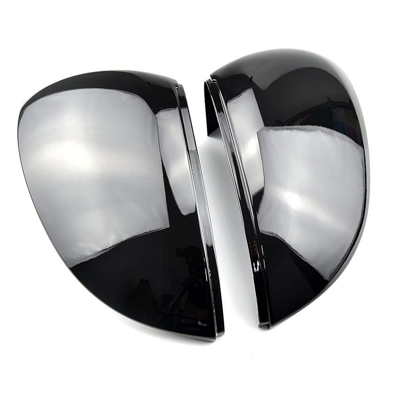 1 Pair Black Door Mirror Cover Caps with Assist Lane Change for VW Golf 8 MK8 2020-2021 - Image 3