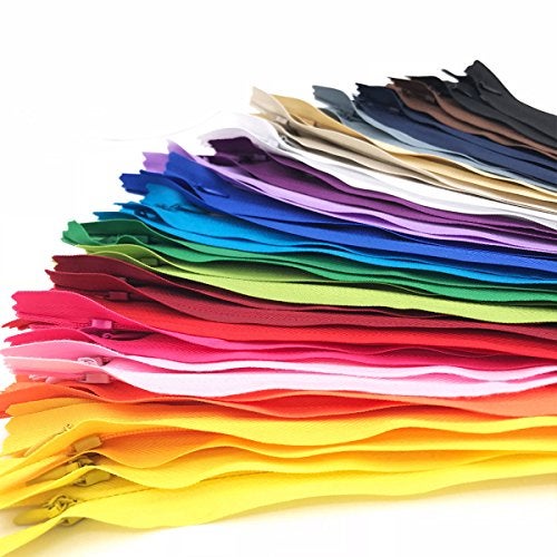 YUEDI 40PCS Nylon Invisible Zipper,DIY Sewing Accessories for Tailor Sewer Sewing Craft Crafter's Special -20 Colors(12 inch,Mix Color) - Image 1