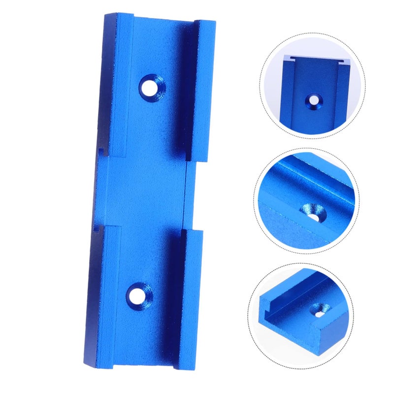 Blue Aluminum Alloy Slot Track Connector For Table Saws Practical Accurate Smooth Workbench Use - Image 3
