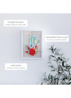 pearhead Pearhead Clear Family Handprint Frame, DIY Art Print Keepsake, Home Decor, Gift For New and Expecting Parents, 4 Paint Colors Included  - Image 3