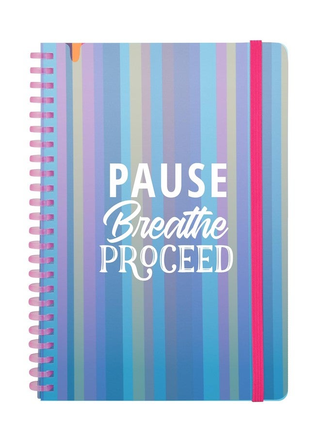 DOODLE Your previous contribution A5 Spiral Notebook - Soft Wiro Binding with Elastic Band & Pen Holder | 160 Ruled Pages | Printed PP Cover | Ideal for School, College & Office - Peaceful Pause - Image 1