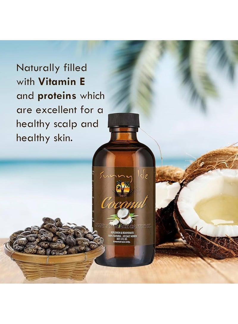 صاني آيل زيت جوز الهند الخروع الأسود الجامايكي 4 أوقية - Image 4