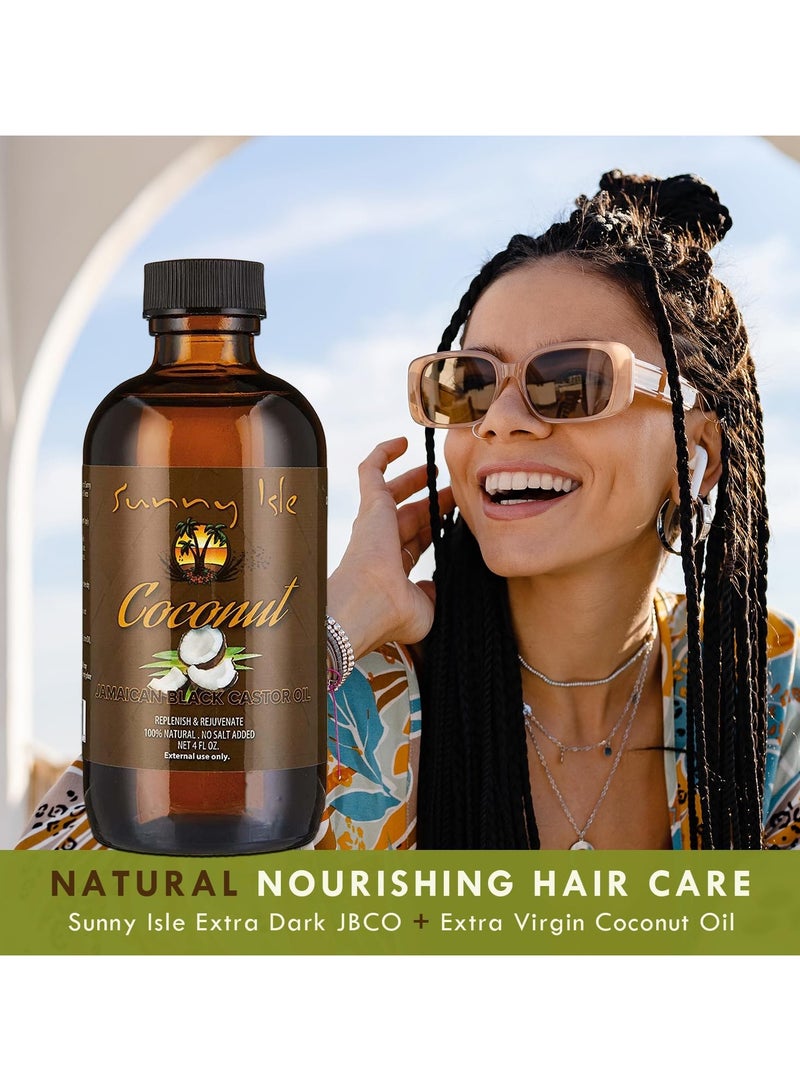 صاني آيل زيت جوز الهند الخروع الأسود الجامايكي 4 أوقية - Image 5