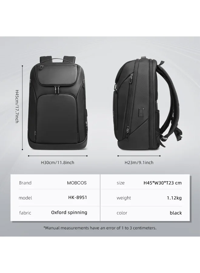 Mobcos Mobcos Back Pack Navy Blue 8951 Mobcos Back Pack Navy Blue 8951 Waterproof Anti-Theft Laptop Backpack with USB Charging Port – Durable Oxford Leather Business Travel Backpack for Men & Women, Slim Work & College Bag with Multiple Compartments  | Best Price UAE