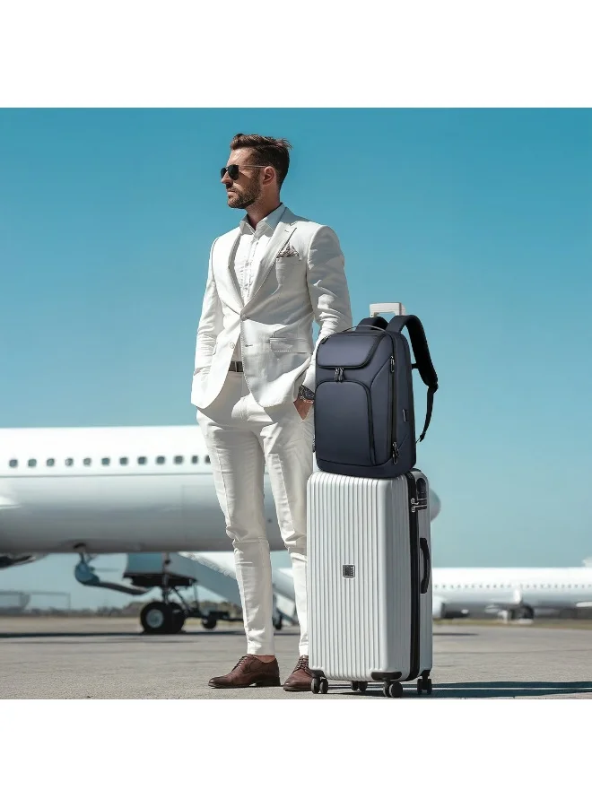 Mobcos Mobcos Back Pack Navy Blue 8951 Mobcos Back Pack Navy Blue 8951 Waterproof Anti-Theft Laptop Backpack with USB Charging Port – Durable Oxford Leather Business Travel Backpack for Men & Women, Slim Work & College Bag with Multiple Compartments  | Best Price UAE