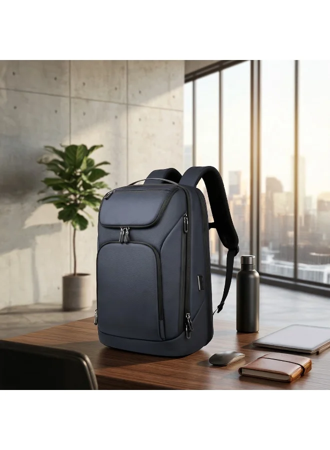 Mobcos Mobcos Back Pack Navy Blue 8951 Mobcos Back Pack Navy Blue 8951 Waterproof Anti-Theft Laptop Backpack with USB Charging Port – Durable Oxford Leather Business Travel Backpack for Men & Women, Slim Work & College Bag with Multiple Compartments  | Best Price UAE