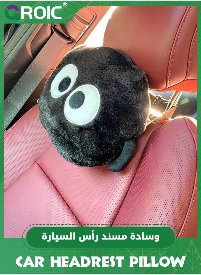 GROIC Cute Big-Eyed Sprite Car Headrest Pillow,  Cartoon Neck Pillow for Car, Soft Car Seat Pillow, Head Rest Cushion, Plush Comfort Neck Cushions for Driving, Traveling  - Image 5