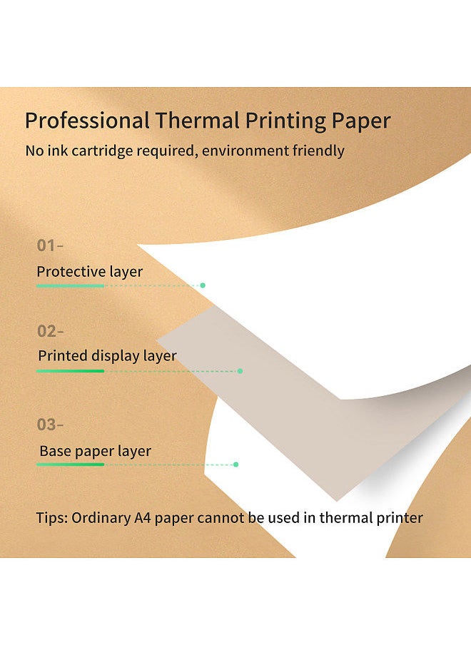 PeriPage - 2 Rolls Thermal Paper Compatible withA40 Thermal Printer Quick-Dry Perfect for Photo Picture Receipt Memo PDF File Webpage Printing Instant Photo Printer 210x30mm 7.45m/24.4ft - Image 1