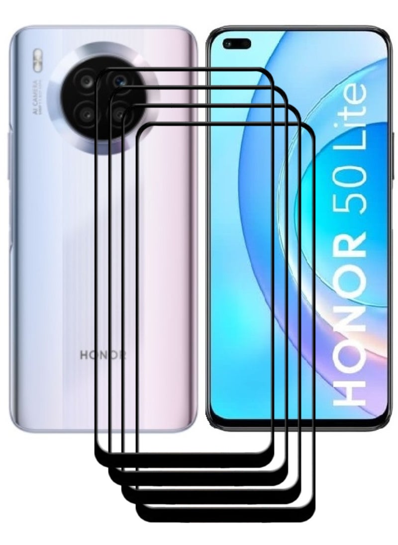ACLIX 4 Pieces Antistatic ESD Dustproof Premium Quality High Definition Tempered Glass Screen Protector Designed For Honor 50 Lite - Image 1