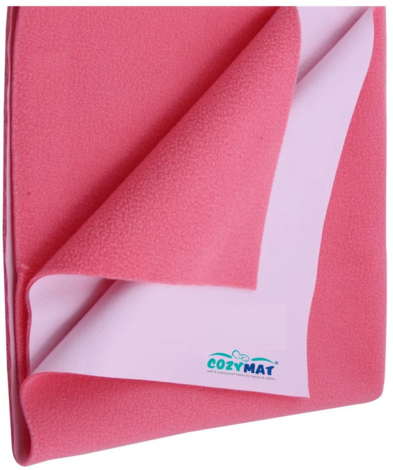 Newnik Dry Sheet Waterproof Breathable Bed Protector Salmon Rose, Medium - Image 1