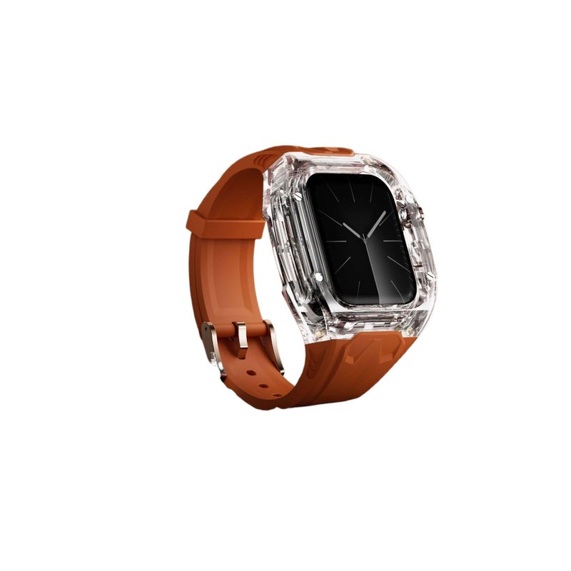 AD Orange Smartwatch Band Compatible with Apple Watch with Adjustable Fit Replacement Strap for Daily Wear - Image 1