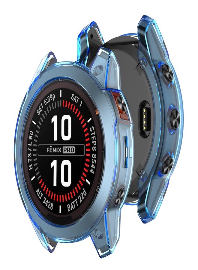 MYSNBKN Case Compatible with Garmin Fenix 7/Epix Pro 47mm/Fenix 7 Pro Smart Watch, TPU Scratch Resistant Plating Case Cover (Not Compatible with Fenix 7S/7X) - Image 2