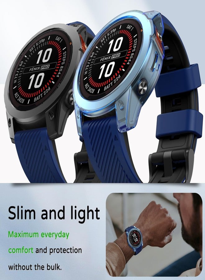 MYSNBKN Case Compatible with Garmin Fenix 7/Epix Pro 47mm/Fenix 7 Pro Smart Watch, TPU Scratch Resistant Plating Case Cover (Not Compatible with Fenix 7S/7X) - Image 5
