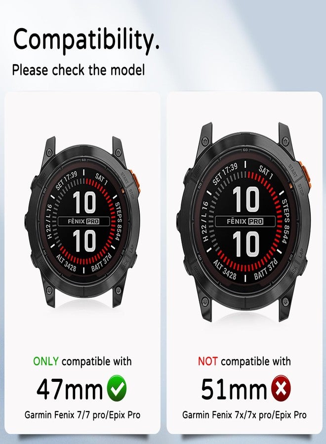 MYSNBKN Case Compatible with Garmin Fenix 7/Epix Pro 47mm/Fenix 7 Pro Smart Watch, TPU Scratch Resistant Plating Case Cover (Not Compatible with Fenix 7S/7X) - Image 3