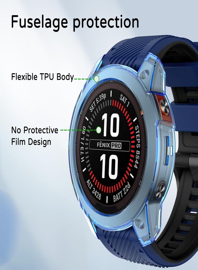 MYSNBKN Case Compatible with Garmin Fenix 7/Epix Pro 47mm/Fenix 7 Pro Smart Watch, TPU Scratch Resistant Plating Case Cover (Not Compatible with Fenix 7S/7X) - Image 4