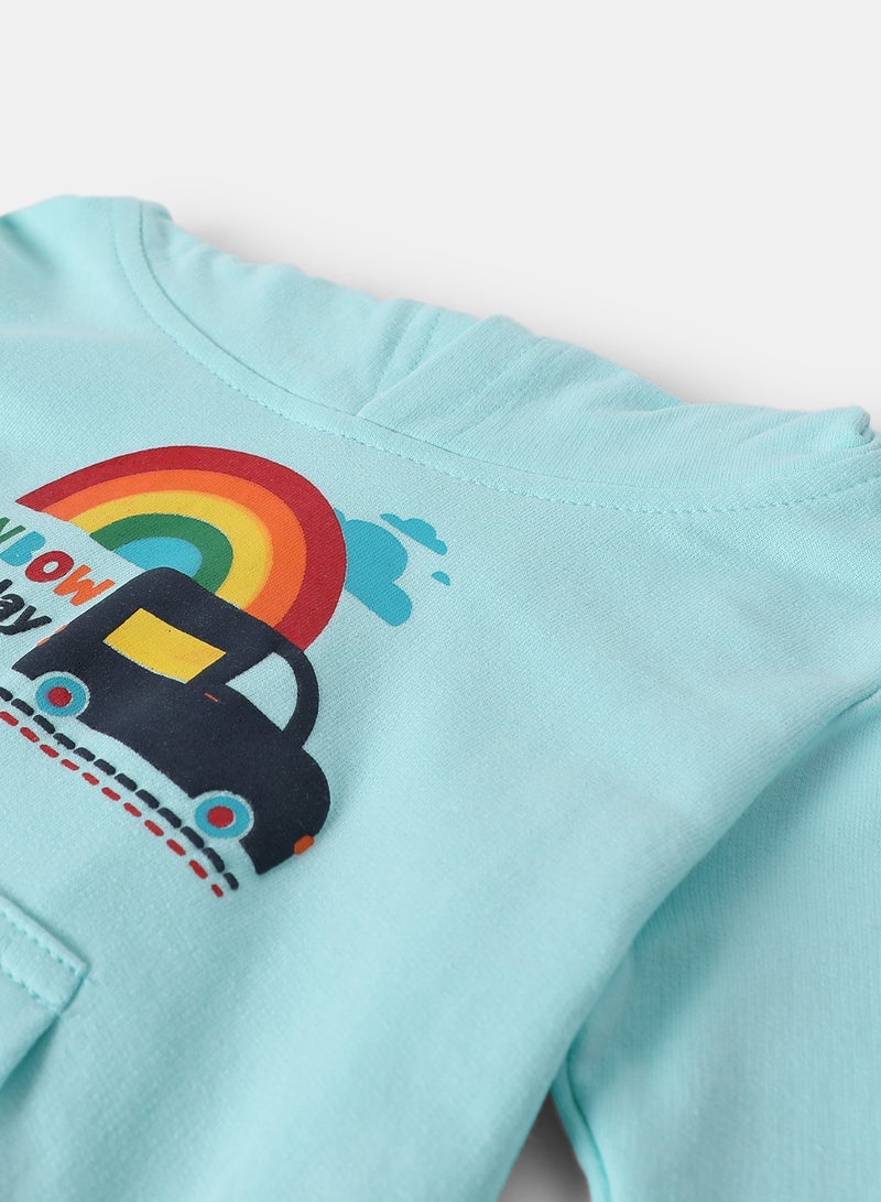 Zarafa baby boys hoodie sea blue  - Image 4