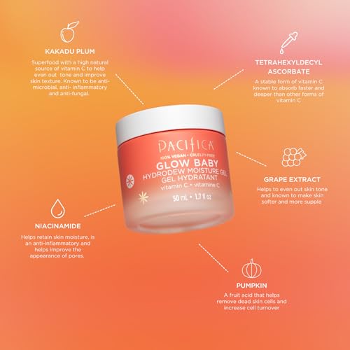 Pacifica Glow Baby Hydrodew Gel Moisturizer – Vitamin C & Niacinamide Dewy Face Gel for Glowing Skin, Lightweight Oil-Free Daily Moisturizer for Brightening & Hydration, Vegan & Clean Beauty Formula - Image 3