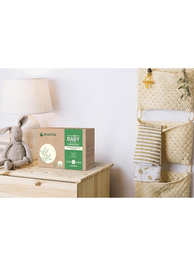 Ecoma Plant Based, Hypoallergenic Baby Diapers Size 3(6-11Kg), Medium | Chemical Free | Day & Overnight | Luxuriously Soft| Suitable for Sensitive Skin | Unscented | Hygienically Sealed |  45% plant based  - Image 2