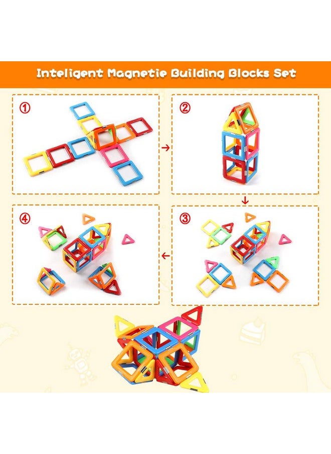 Coodoo Coodoo Upgraded Magnetic Blocks Tough Tiles STEM Toys for 3+ Year Old Boys and Girls Learning by Playing Games for Toddlers Kids, Compatible with Major Brands Building Blocks - Starter Set  - Image 5