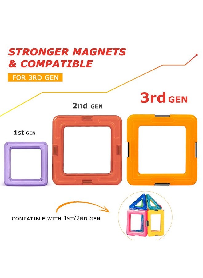 Coodoo Coodoo Upgraded Magnetic Blocks Tough Tiles STEM Toys for 3+ Year Old Boys and Girls Learning by Playing Games for Toddlers Kids, Compatible with Major Brands Building Blocks - Starter Set  - Image 2